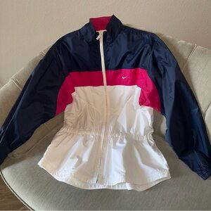 Vintage Nike Women's Navy and Pink Jacket